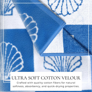 Oversized Retro Printed Beach Towel - St. Barts Collection