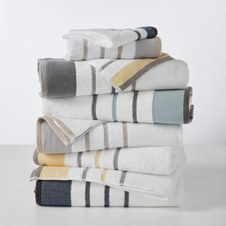 Decorative Cotton Stripe Bath Towel Set - Noelle Collection