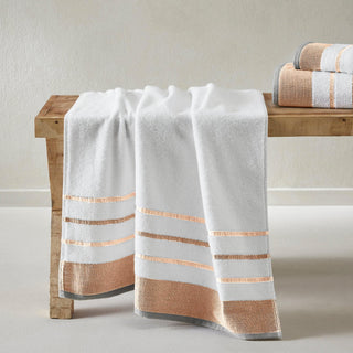 Decorative Cotton Stripe Bath Towel Set - Noelle Collection