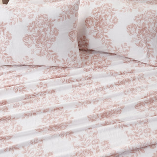 4-Piece Printed Plush Sheet - Velvet Luxe Lattice Collection