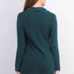 BCX Women's Textured Cowlneck V-Hem Sweater Green Size Medium