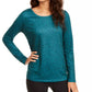 Ideology Women's Printed Cutout-Back Top Green Size Large