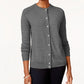 Karen Scott Women's Bead-Button Cardigan Gray Size Medium