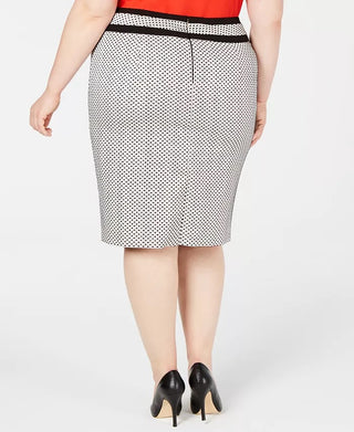 Calvin Klein Women's Piped-Trim Skirt Med Gray Size 22W