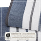 Decorative Cotton Stripe Bath Towel Set - Noelle Collection