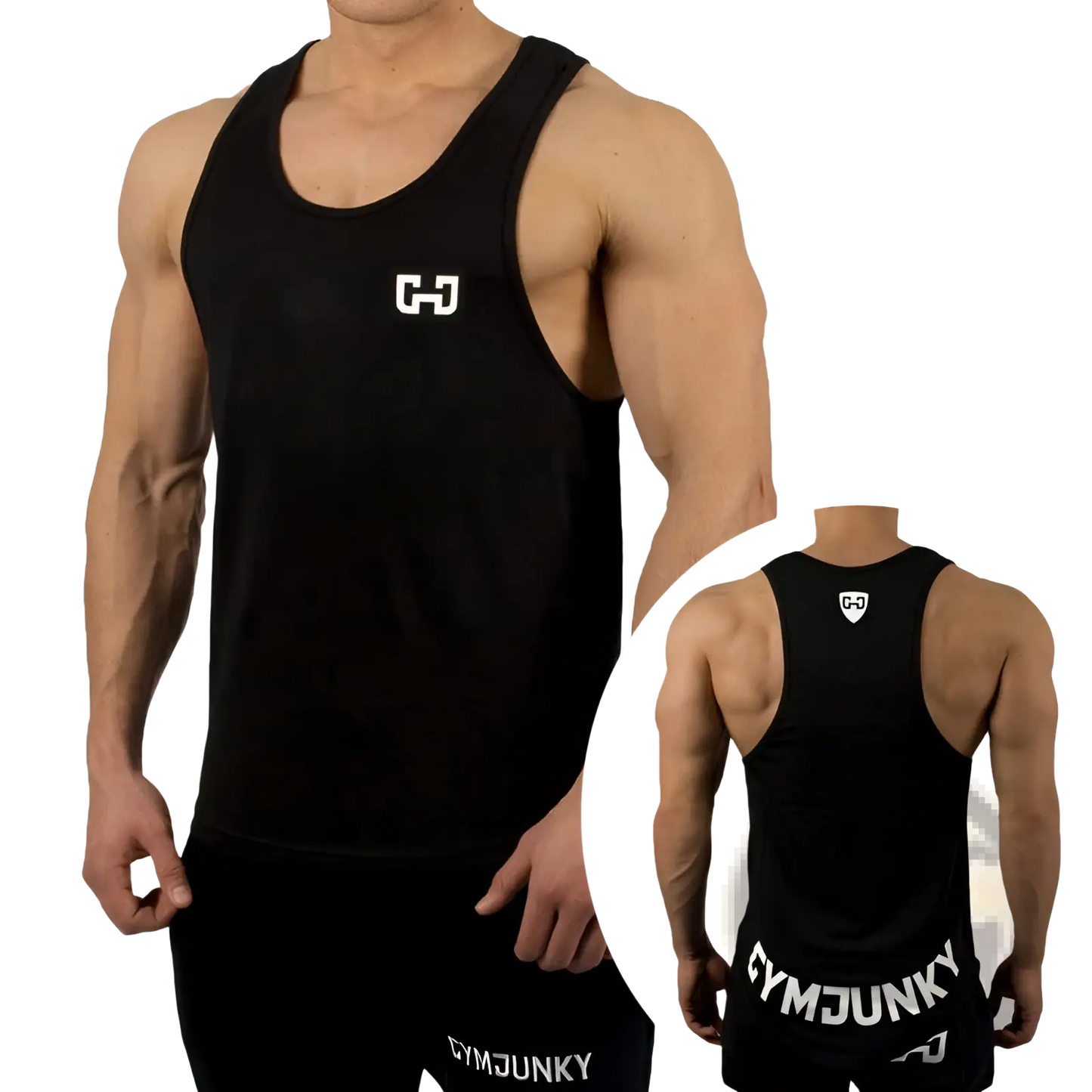 Gymjunky Men's Graphic Performance Bodybuilding Tank Top