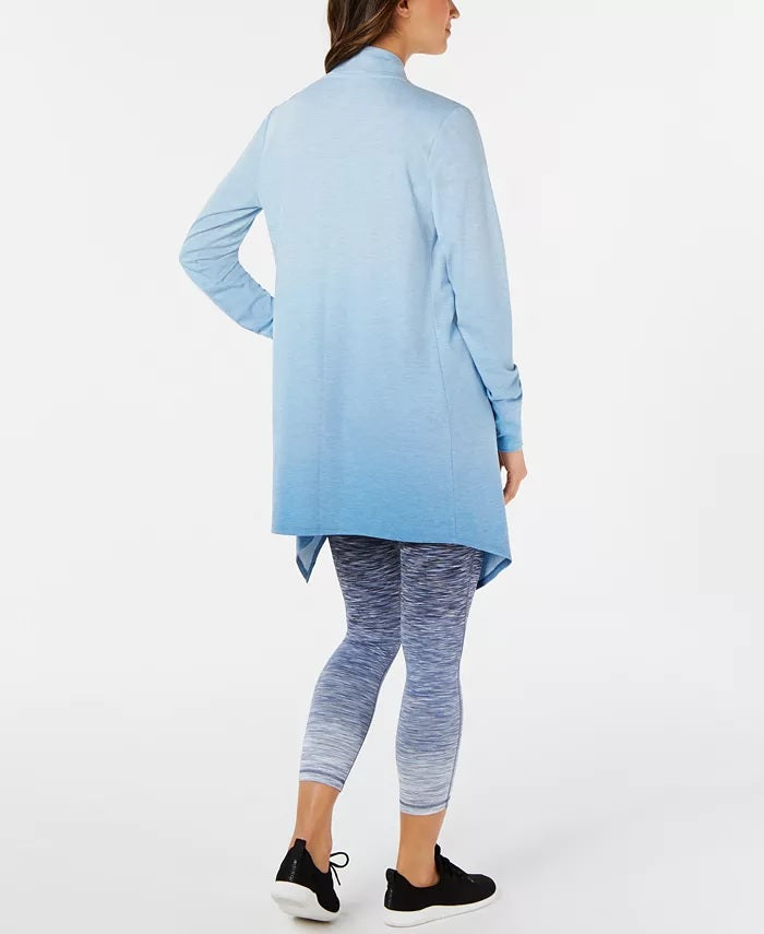 Ideology Women's Space-Dyed Ombre Ankle Leggings Dark Blue Size Extra Small