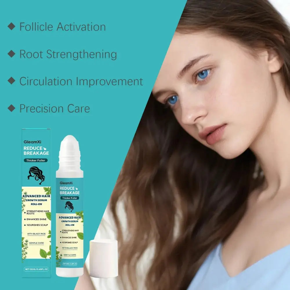 Gleamxi Black Rice Advanced Hair Growth Serum Roller