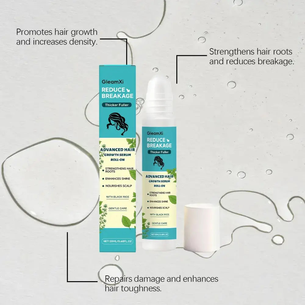 Gleamxi Black Rice Advanced Hair Growth Serum Roller