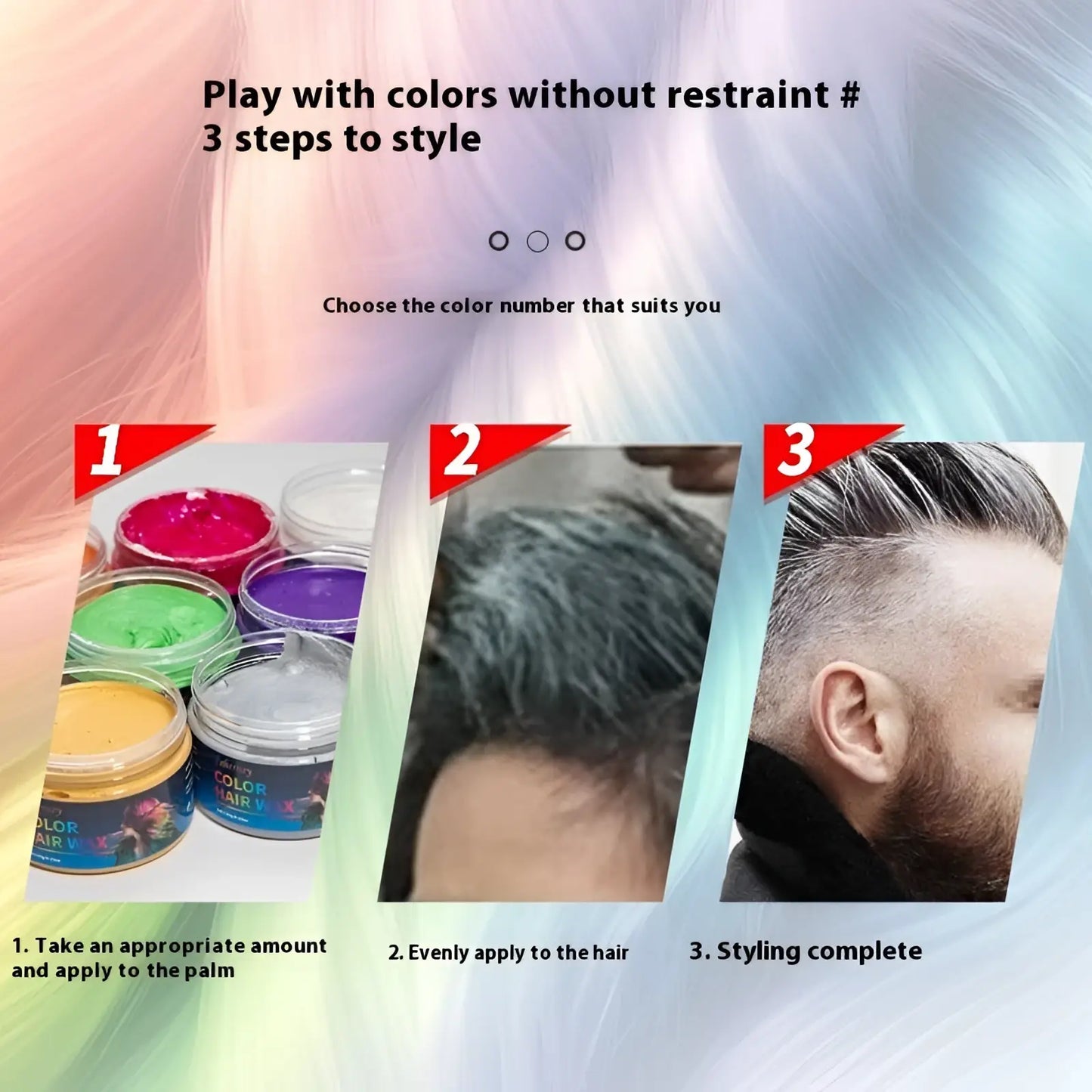 Hair Color Wax Styling Clay 120g Strong Hold Mud