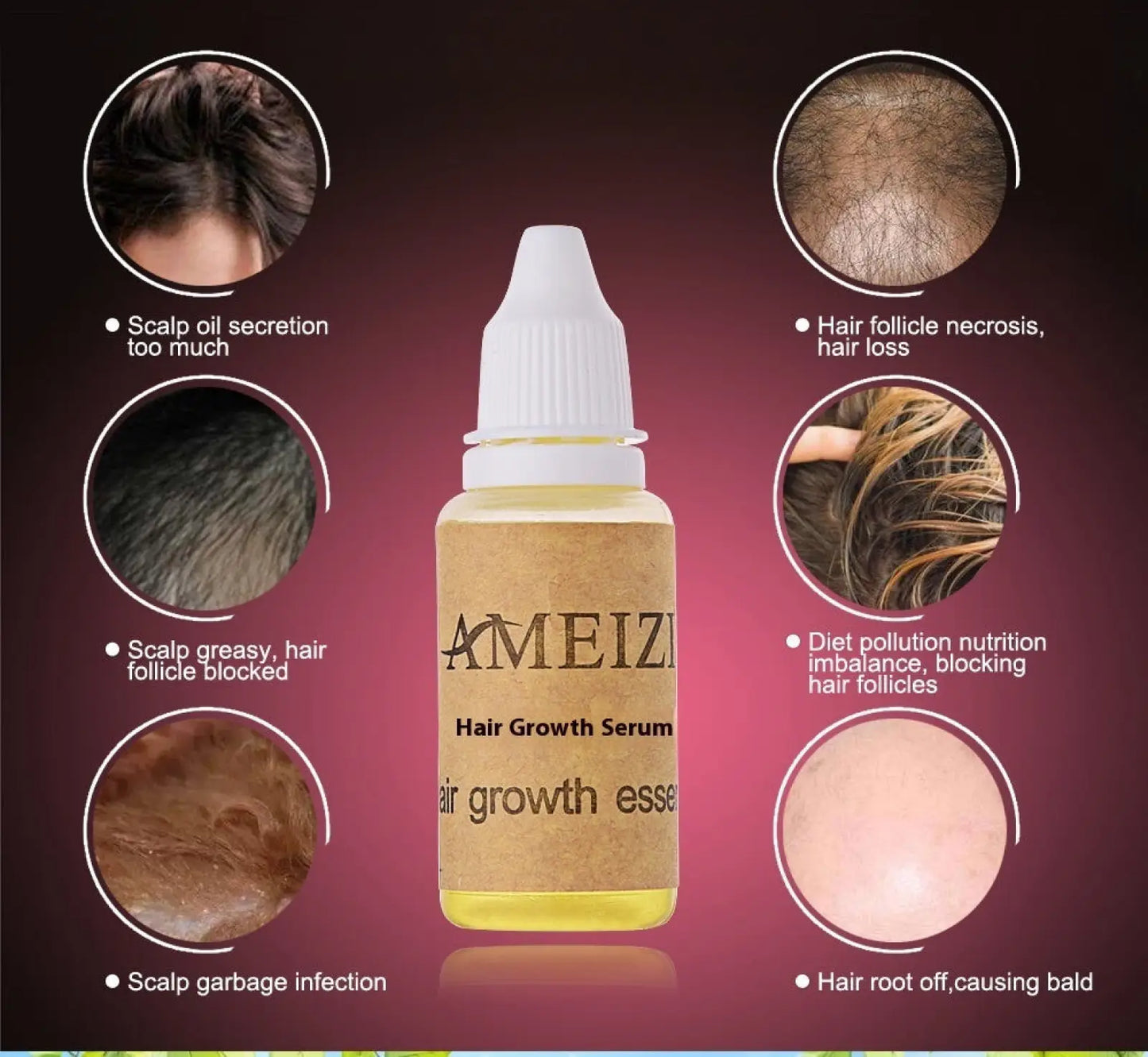 Hair Growth Serum Anti Hair Loss Liquid Treatment 20ml