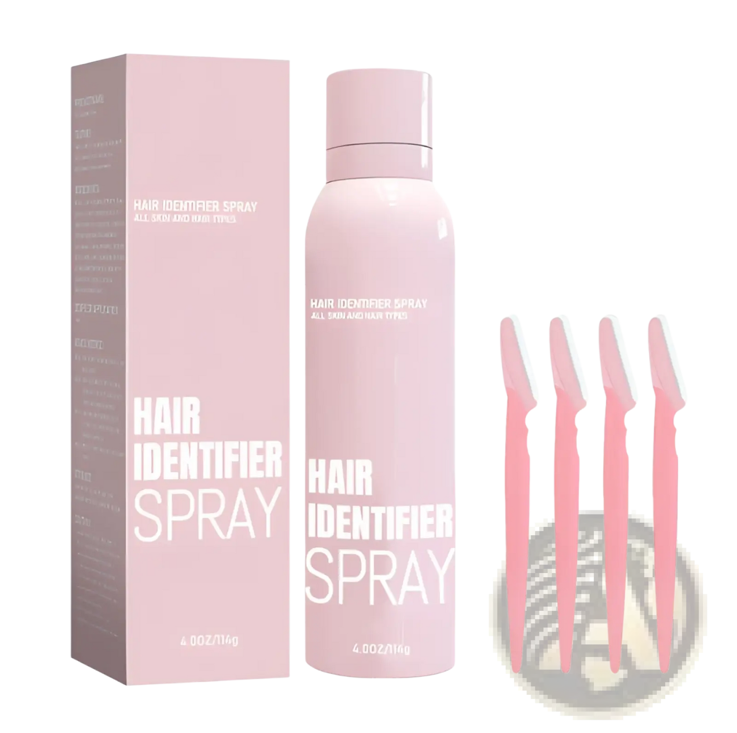 Hair Identifier Spray and Dermaplaning Razor Set
