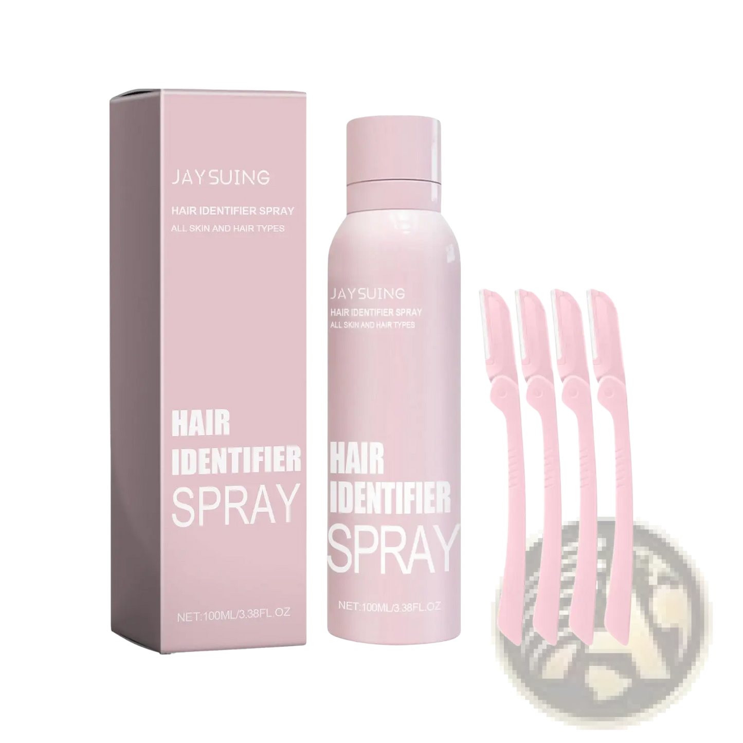 Hair Identifier Spray and Dermaplaning Razor Set