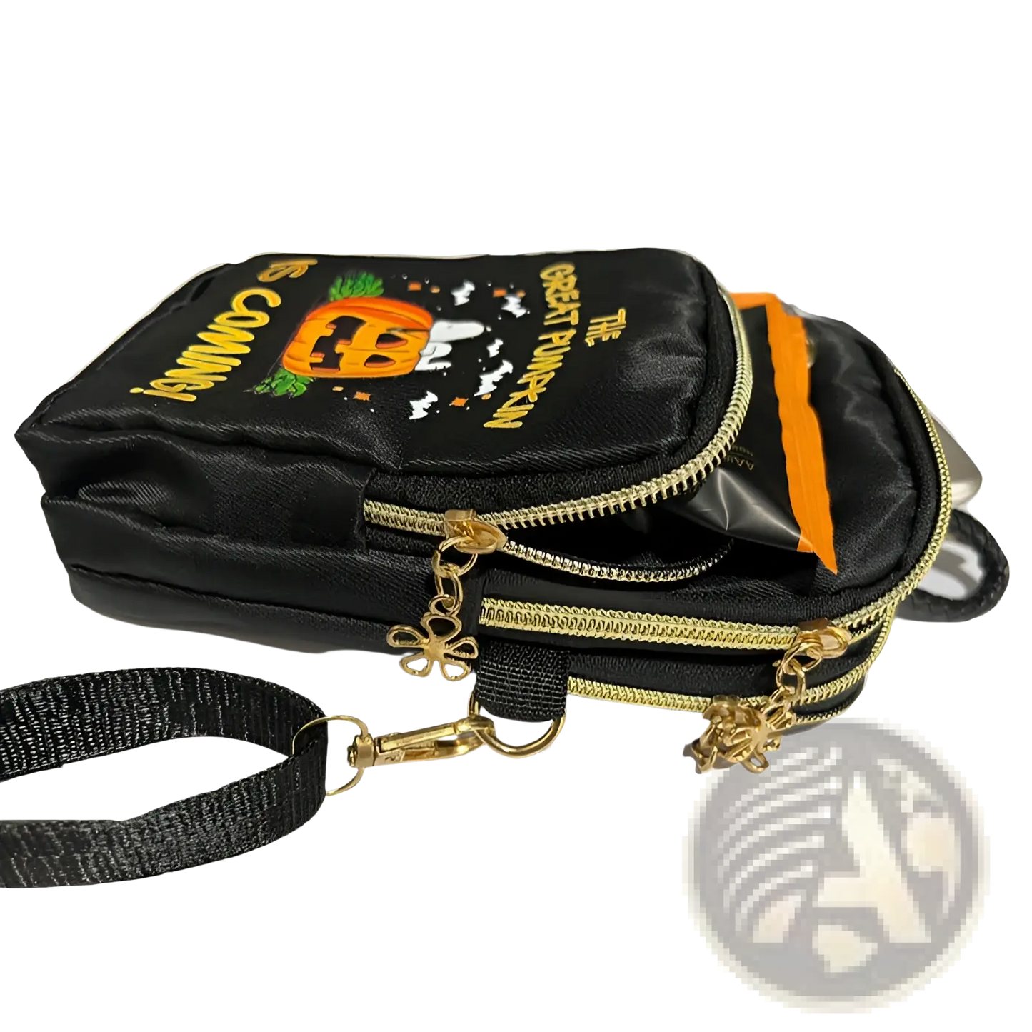 Halloween Pumpkin Snoopy Embroidered Crossbody Phone Bag