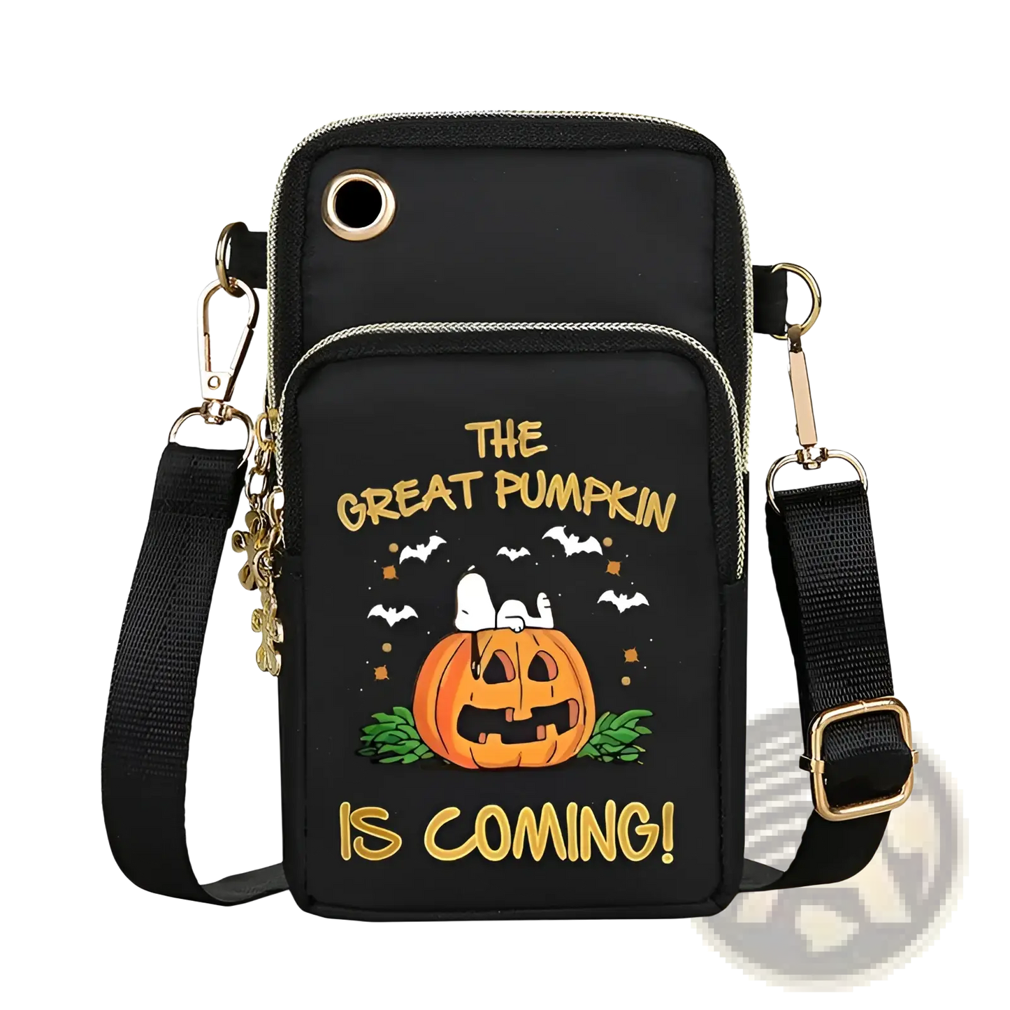 Halloween Pumpkin Snoopy Embroidered Crossbody Phone Bag