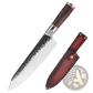 Hammered Stainless Steel Chef Knife Set 5 Piece