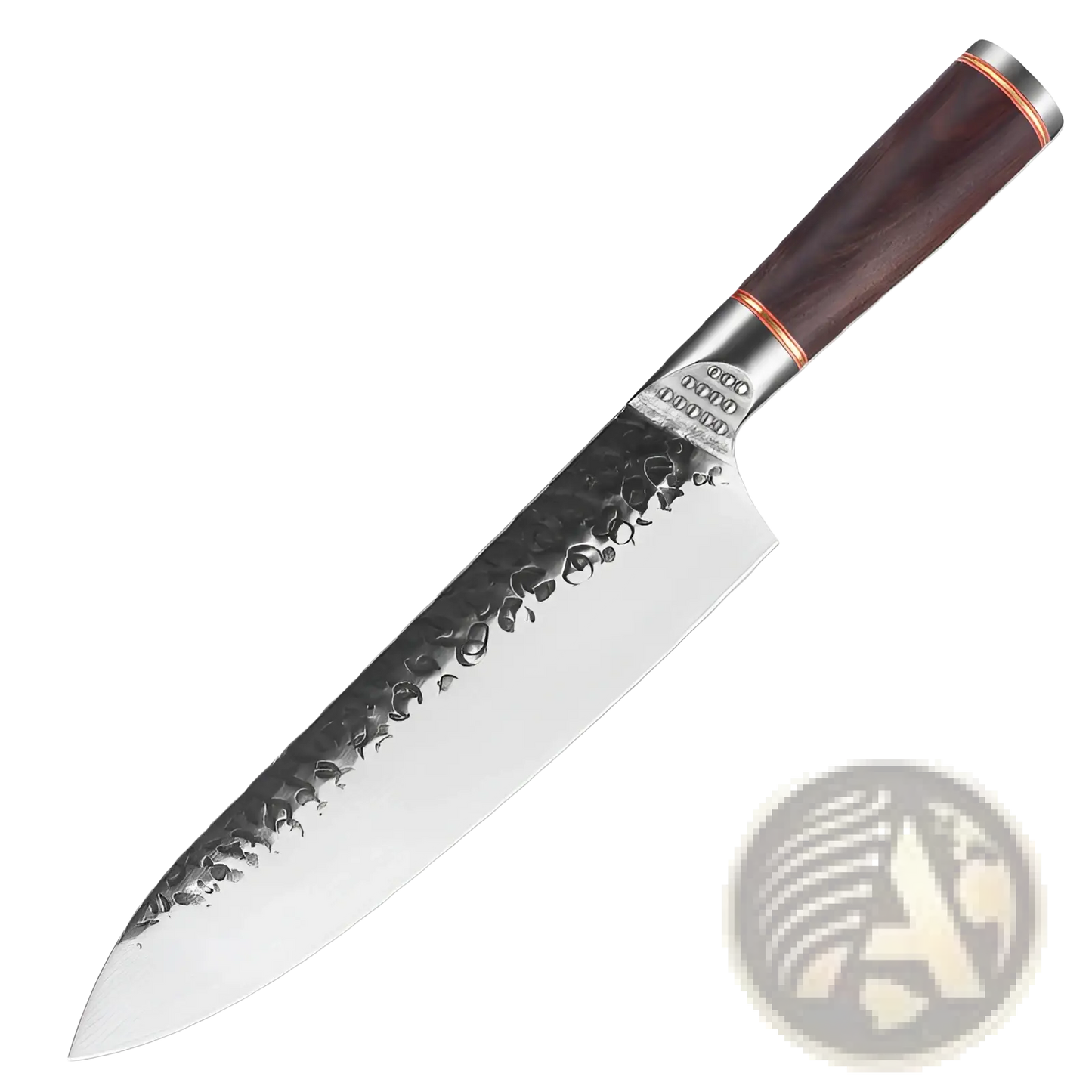 Hammered Stainless Steel Chef Knife Set 5 Piece