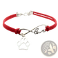 Hand-woven Infinite Love Pet Paw Suede Bracelet