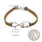Hand-woven Infinite Love Pet Paw Suede Bracelet
