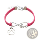 Hand-woven Infinite Love Pet Paw Suede Bracelet