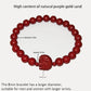 Handcrafted Cinnabar Lotus and Calabash Beaded Bracelets