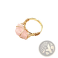 Handcrafted Raw Gemstone Gold Wire Wrapped Adjustable Ring
