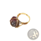 Handcrafted Raw Gemstone Gold Wire Wrapped Adjustable Ring