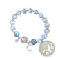 Handmade Celestial Moon and Star Crystal Bead Bracelet