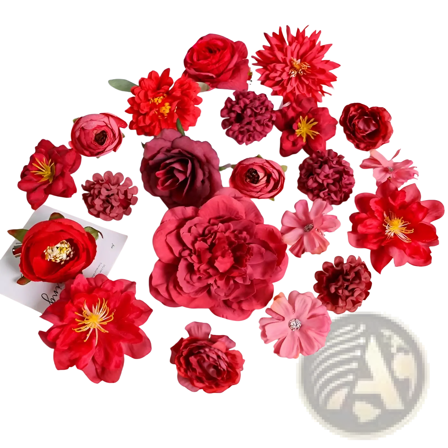 Handmade Mixed Pastel Silk Flower Diy Hair Accessory Set