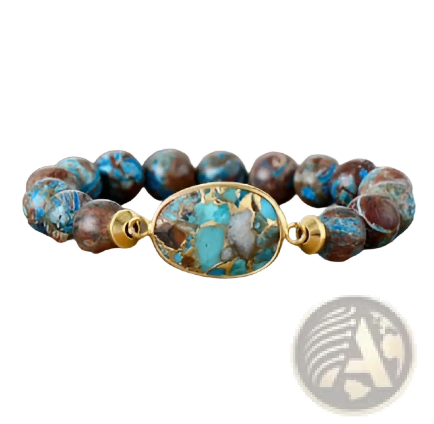 Handmade Woven Heart Stone Pendant Bracelet