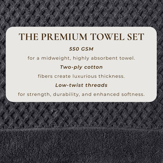 Cotton Diamond Waffle Weave Bath Towel Set - Grayson Collection