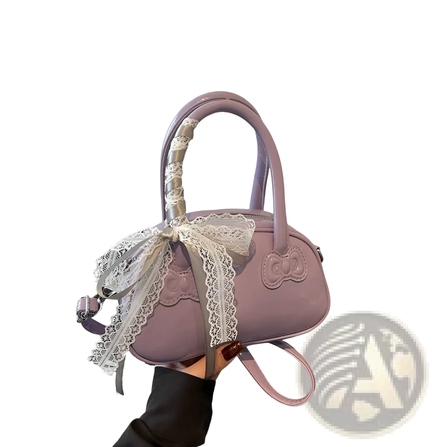 Hello Kitty Glossy Lace Bow Crossbody Bag