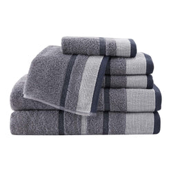 Decorative Cotton Stripe Bath Towel Set - Noelle Collection