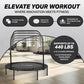 HolaHatha 48 Inch Foldable Mini Fitness Trampoline with Adjustable Handle, Black