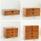 Retro Lockable Wooden Storage Box with Vintage Drawers