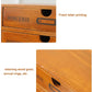 Retro Lockable Wooden Storage Box with Vintage Drawers