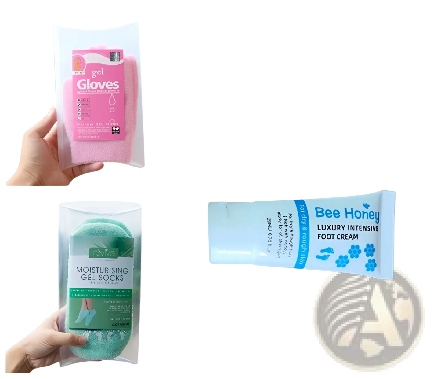 Honey Foot Cream and Gel Sock Moisturizing Set