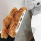 3d Plush Teddy Dog Fluffy Soft Phone Case