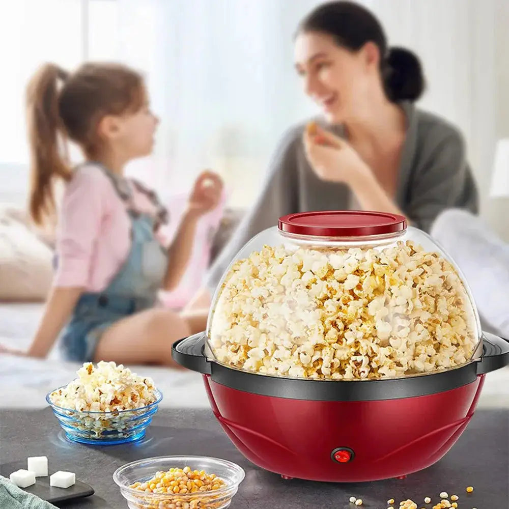 850w Electric Dome Popcorn Maker with Clear Lid