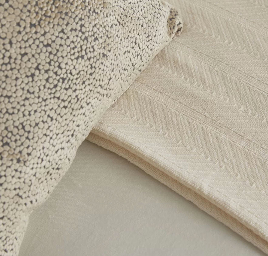 Homvare Super Soft  Cotton Basket Weave Blanket/Throw 90" x 90"