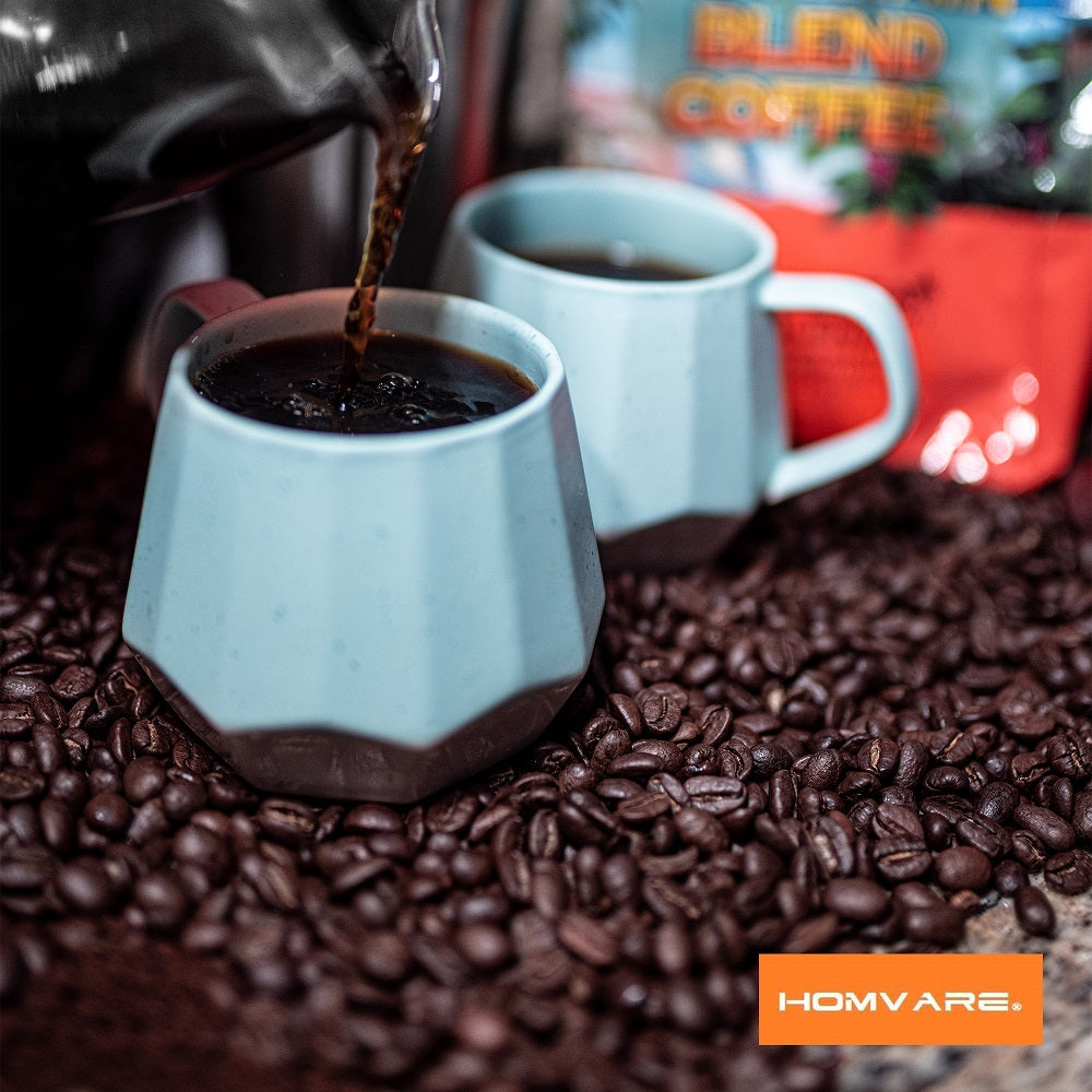 Homvare Porcelain Coffee Mug, Tea Cup for Office and Home Suitable for Both Hot and Cold Beverage