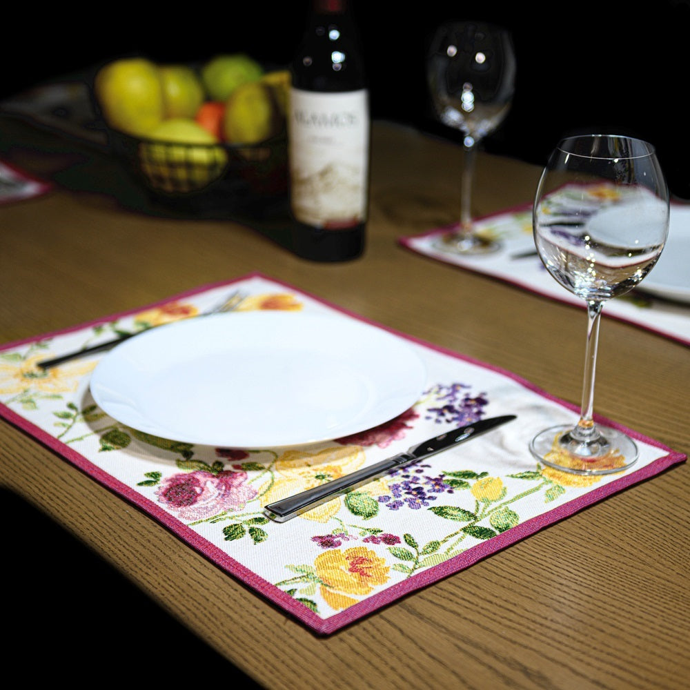 Homvare Table Placemats, Holiday Dinner, Parties, Home Décor, Woven Tapestry 13”X19”-Set of 4