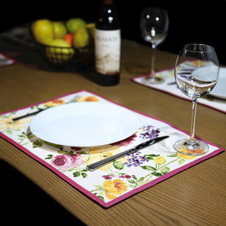 Homvare Table Placemats, Holiday Dinner, Parties, Home Décor, Woven Tapestry 13”X19”-Set of 4