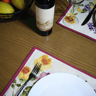 Homvare Table Placemats, Holiday Dinner, Parties, Home Décor, Woven Tapestry 13”X19”-Set of 4