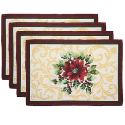 Homvare Table Placemats, Holiday Dinner, Parties, Home Décor, Woven Tapestry 13”X19”-Set of 4