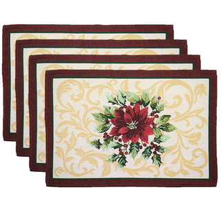 Homvare Table Placemats, Holiday Dinner, Parties, Home Décor, Woven Tapestry 13”X19”-Set of 4