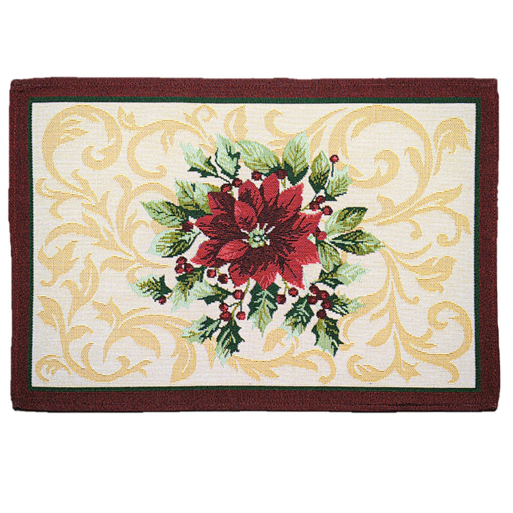 Homvare Table Placemats, Holiday Dinner, Parties, Home Décor, Woven Tapestry 13”X19”-Set of 4