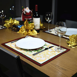 Homvare Table Placemats, Holiday Dinner, Parties, Home Décor, Woven Tapestry 13”X19”-Set of 4