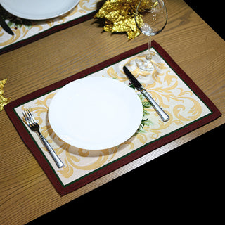Homvare Table Placemats, Holiday Dinner, Parties, Home Décor, Woven Tapestry 13”X19”-Set of 4