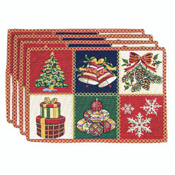 Homvare Table Placemats, Holiday Dinner, Parties, Home Décor, Woven Tapestry 13”X19”-Set of 4
